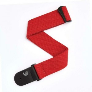 D'Addario 50CT05 Cotton Guitar Strap - Red